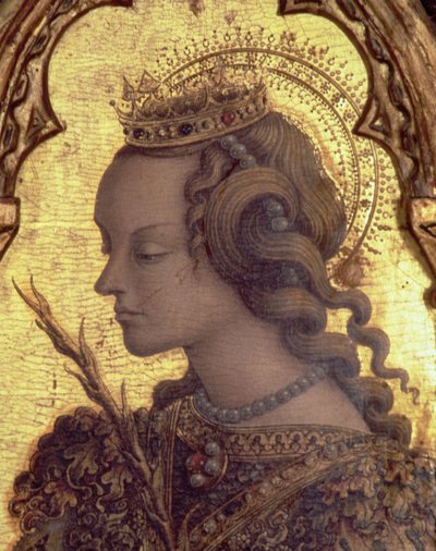 St. Catherine of Alexandria (detail) by Carlo Crivelli